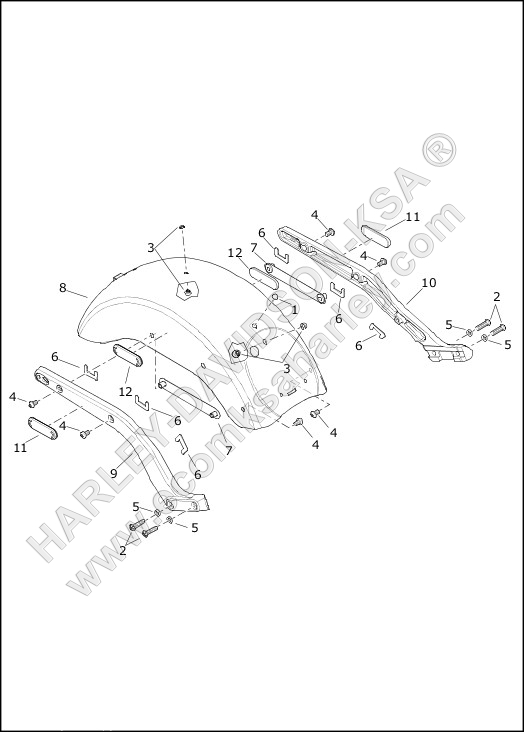 FENDERS AND SUPPORTS, REAR 